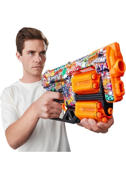 Zuru- X-Shot Skins Dread Sketch Blaster With 12 Dart Bullets fırsatları