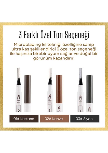 Fine Sketch Microblading Kaş Kalemi (Chesnut-Kestane)