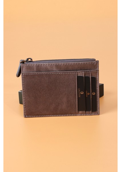 853 Unisex Hakiki Deri Slim Kartlık