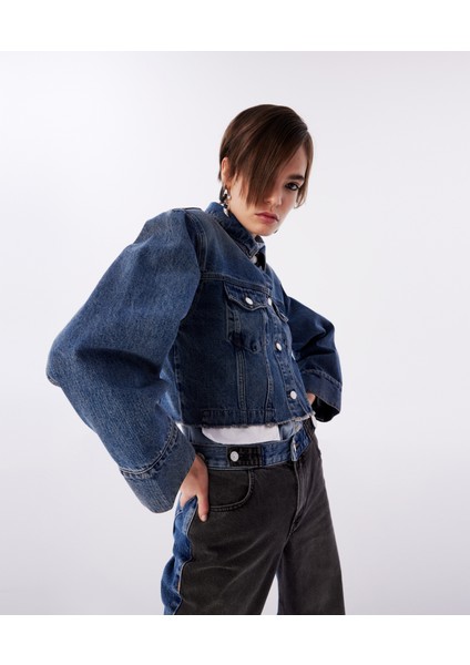 Poplin Mıx Jean Ceket