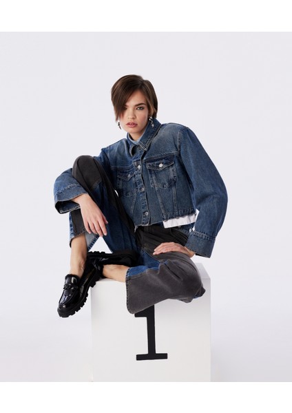 Poplin Mıx Jean Ceket