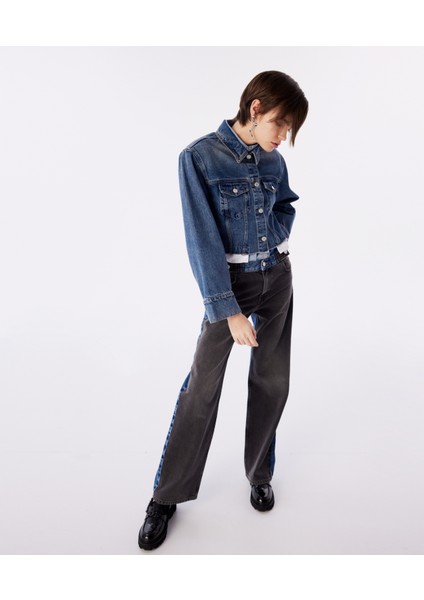 Poplin Mıx Jean Ceket