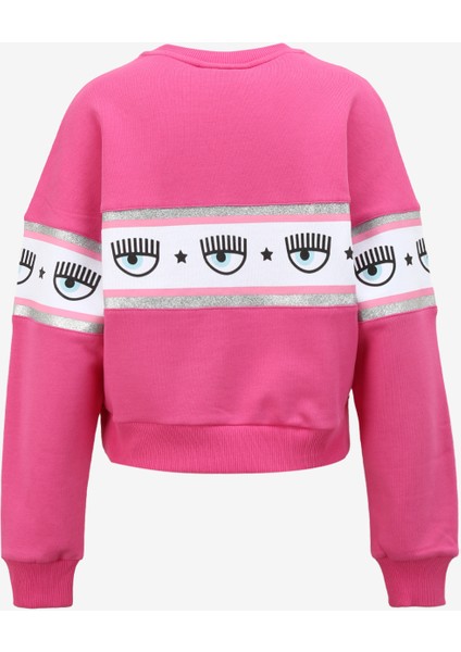Bisiklet Yaka Baskılı Pembe Kadın Sweatshırt 75CBIF03 fiyatları
