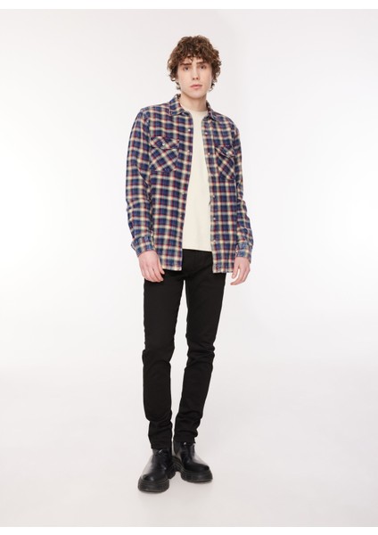 Normal Mavi Çizgili Erkek Gömlek M4067 010 Blue/lt Cream/red modelleri