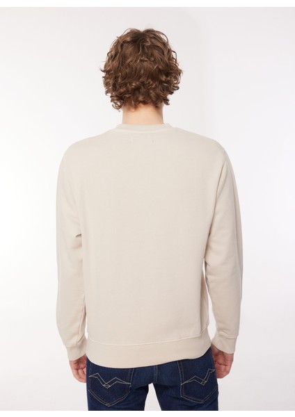 Bisiklet Yaka Bej Erkek Sweatshırt M6714 012 Platınum indirimleri