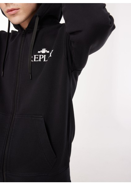 Kapüşon Yaka Siyah Erkek Sweatshırt M6528 098 Black fırsatları