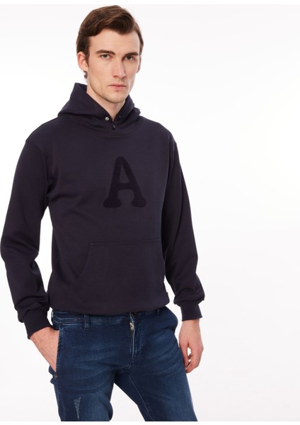 Kapüşon Yaka Koyu Mavi Erkek Sweatshırt A279F02Pf1032- fiyatları