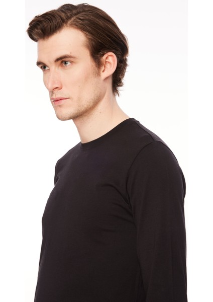 Bisiklet Yaka Siyah Erkek T-Shirt A279T72COT- modelleri