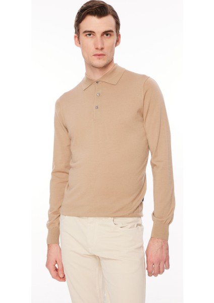 Polo Yaka Slim Fit Açık Kahve Erkek Kazak A274A08Emp- fiyatları
