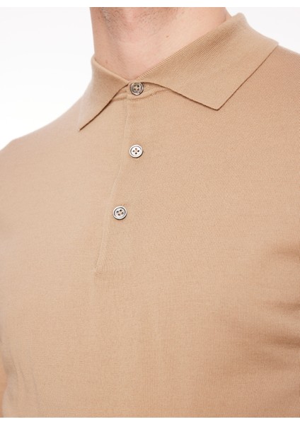 Polo Yaka Slim Fit Açık Kahve Erkek Kazak A274A08Emp- fırsatları