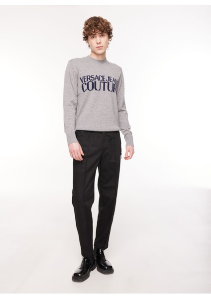 Bisiklet Yaka Slim Fit Gri - Mavi Erkek Kazak 75Gafm01Cm31Hmgp modelleri