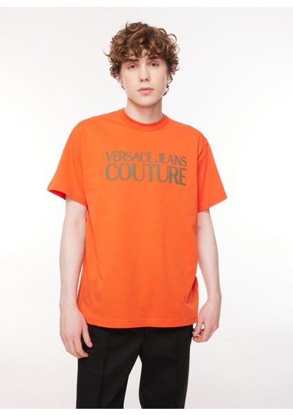Bisiklet Yaka Turuncu Erkek T-Shirt 75GAHT03CJ00T524