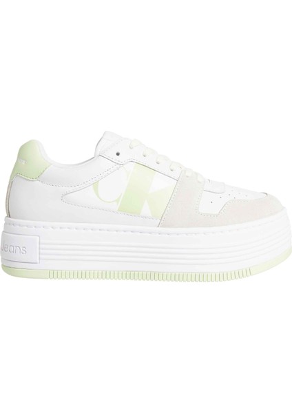 Beyaz Kadın Deri Sneaker YW0YW0130802U