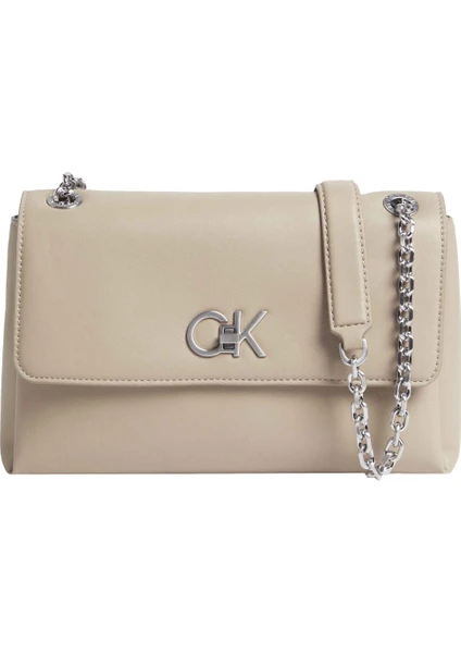 Calvin Klein Açık Gri Kadın 24X17X7 cm Omuz Çantası K60K611084PFA