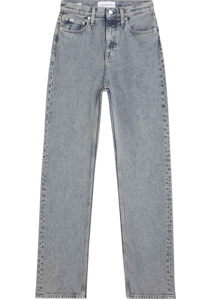 Yüksek Bel Düz Paça Normal Mavi Kadın Denim Pantolon J20J2224551A4 fiyatları