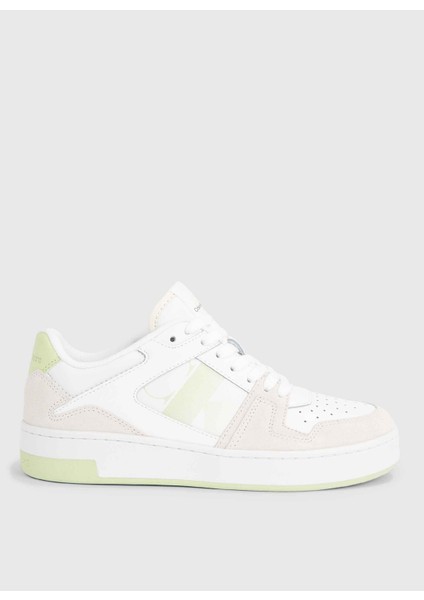 Beyaz Kadın Süet Sneaker YW0YW0144602U