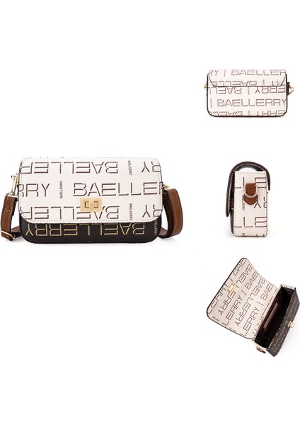 Kadın Cep Telefonu Çantası Retro Presbiyopi Kontrast Renkli Tek Omuz Crossbody Çanta Küçük Kare Çanta Kadın Çantası (Yurt Dışından)