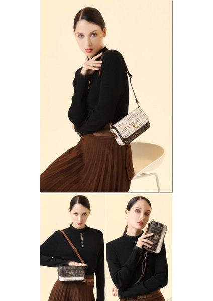 Kadın Cep Telefonu Çantası Retro Presbiyopi Kontrast Renkli Tek Omuz Crossbody Çanta Küçük Kare Çanta Kadın Çantası (Yurt Dışından) indirimleri