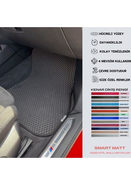 Smart Matt Bmw 2 Serisi F44 Grandcoupe Uyumlu Yeni Nesil Araca Özel Akıllı Oto Paspas Havuzlu Oto Paspas Araba Paspas