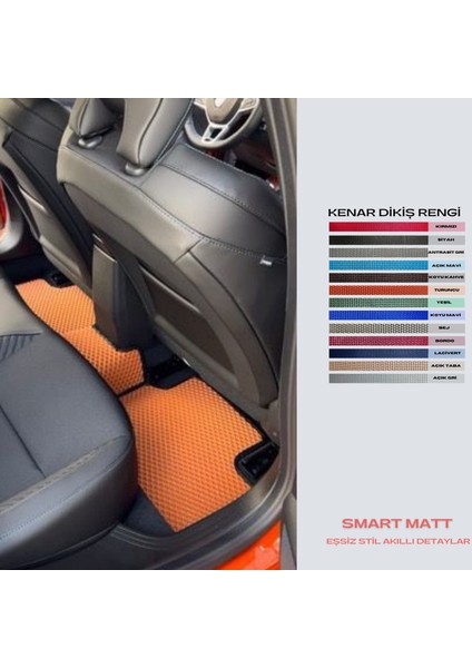 Smart Matt Renault Clio Alpine 2023+ Uyumlu Yeni Nesil Araca Özel Akıllı Oto Paspas Havuzlu Oto Paspas Araba Paspas