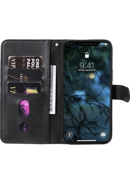 iPhone 12 Pro Max ile Uyumlu Moda Fermuar Çevirme Deri Manyetik Cüzdan Telefon Kılıfı (Yurt Dışından) fırsatları