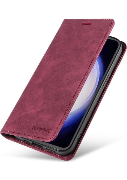 Samsung Galaxy S23 Fe 5g Manyetik Pu Deri Folio Cüzdan Telefon Kılıfı (Yurt Dışından)