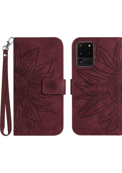 Samsung Galaxy S20 Ultra Flip Cüzdan Için Kart Yuvaları ile Telefon Kılıfı (Yurt Dışından)