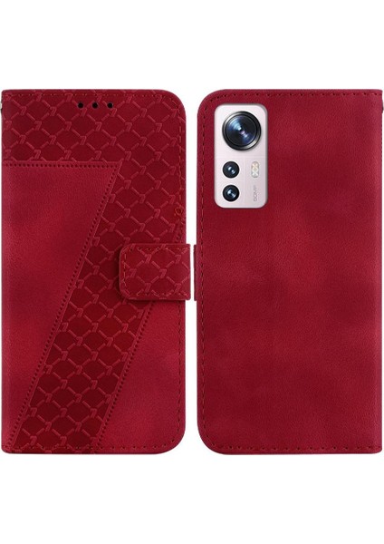 Için Xiaomi 12 Lite Kabartmalı Desen Pu Deri Cüzdan Çevir Kart Telefon Kılıfı (Yurt Dışından)