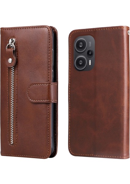 Xiaomi Poco F5 ile Uyumlu Moda Fermuar Çevirme Deri Manyetik Cüzdan Telefon Kılıfı (Yurt Dışından) fırsatları