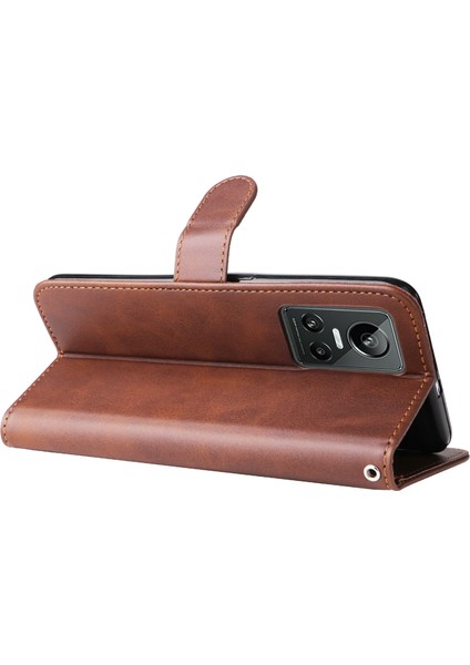 Realme Gt Ne0 3 ile Uyumlu Moda Fermuar Çevirme Deri Manyetik Cüzdan Telefon Kılıfı (Yurt Dışından)