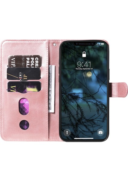 iPhone 12 Pro Max ile Uyumlu Moda Fermuar Çevirme Deri Manyetik Cüzdan Telefon Kılıfı (Yurt Dışından) fırsatları