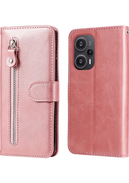 Xiaomi Poco F5 ile Uyumlu Moda Fermuar Çevirme Deri Manyetik Cüzdan Telefon Kılıfı (Yurt Dışından) fırsatları