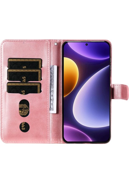 Xiaomi Poco F5 ile Uyumlu Moda Fermuar Çevirme Deri Manyetik Cüzdan Telefon Kılıfı (Yurt Dışından) indirimleri