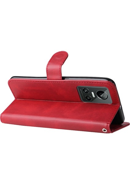 Realme Gt Ne0 3 ile Uyumlu Moda Fermuar Çevirme Deri Manyetik Cüzdan Telefon Kılıfı (Yurt Dışından)
