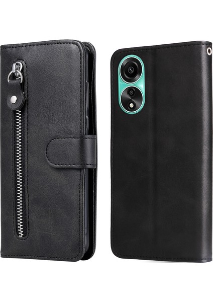 Oppo A78 4g ile Uyumlu Moda Fermuar Çevirme Deri Manyetik Cüzdan Telefon Kılıfı (Yurt Dışından) indirimleri