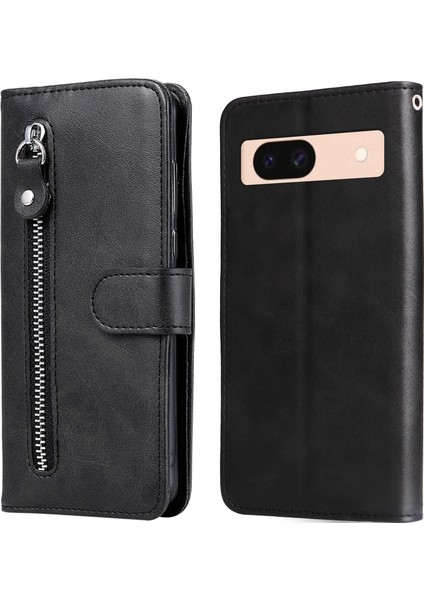 Google Pixel 8A ile Uyumlu Moda Fermuar Çevirme Deri Manyetik Cüzdan Telefon Kılıfı (Yurt Dışından) fırsatları