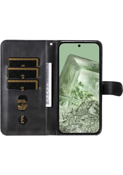Google Pixel 8A ile Uyumlu Moda Fermuar Çevirme Deri Manyetik Cüzdan Telefon Kılıfı (Yurt Dışından) indirimleri