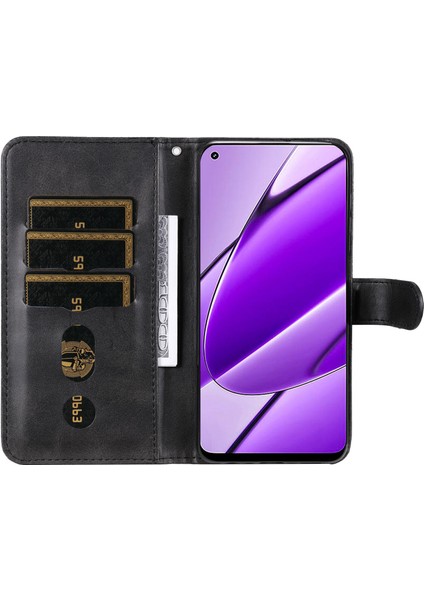 Realme 11 4g ile Uyumlu Moda Fermuar Çevirme Deri Manyetik Cüzdan Telefon Kılıfı (Yurt Dışından)