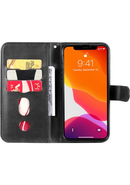 iPhone 13 Pro Max ile Uyumlu Moda Fermuar Çevirme Deri Manyetik Cüzdan Telefon Kılıfı (Yurt Dışından) fırsatları