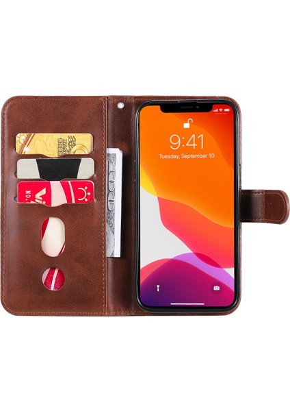 iPhone 13 Pro Max ile Uyumlu Moda Fermuar Çevirme Deri Manyetik Cüzdan Telefon Kılıfı (Yurt Dışından) fırsatları