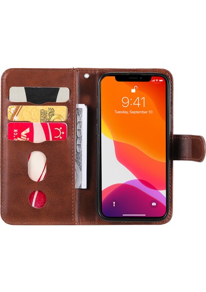iPhone 13 Mini ile Uyumlu Moda Fermuar Çevirme Deri Manyetik Cüzdan Telefon Kılıfı (Yurt Dışından) fırsatları