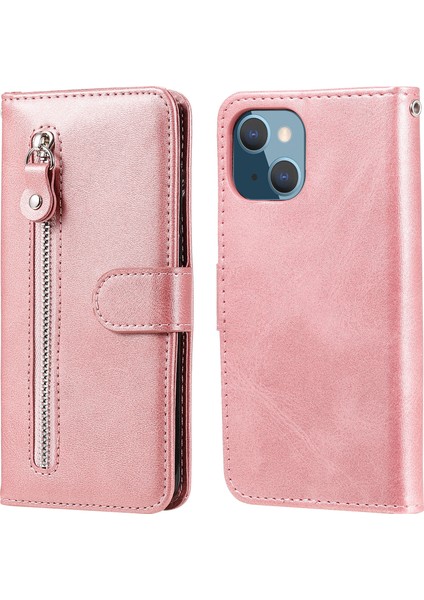 iPhone 13 Mini ile Uyumlu Moda Fermuar Çevirme Deri Manyetik Cüzdan Telefon Kılıfı (Yurt Dışından) fiyatları