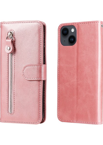 iPhone 15 ile Uyumlu Moda Fermuar Çevirme Deri Manyetik Cüzdan Telefon Kılıfı (Yurt Dışından) fiyatları