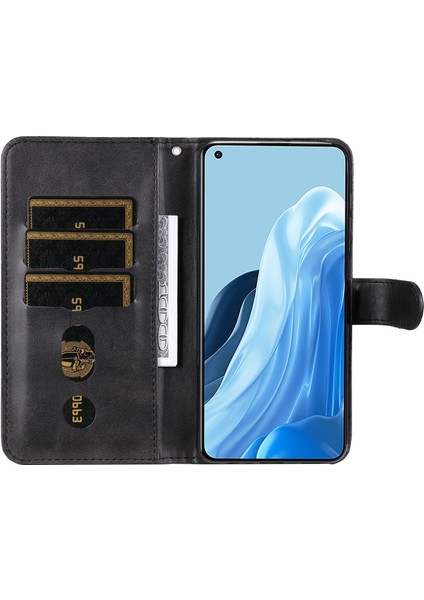 BDT Boutique Oppo Reno 7 4g ile Uyumlu Moda Fermuar Çevirme Deri Manyetik Cüzdan Telefon Kılıfı (Yurt Dışından)