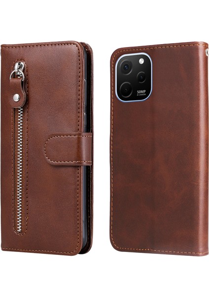 Huawei Nova Y61 ile Uyumlu Moda Fermuar Çevirme Deri Manyetik Cüzdan Telefon Kılıfı (Yurt Dışından) fırsatları