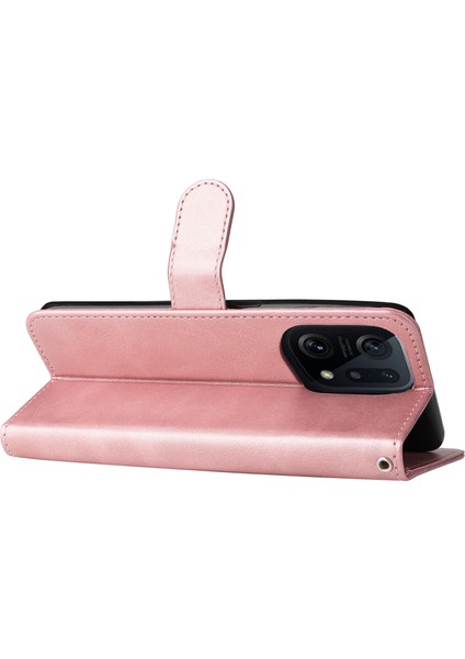 Oppo Find X5 Pro ile Uyumlu Moda Fermuar Çevirme Deri Manyetik Cüzdan Telefon Kılıfı (Yurt Dışından)