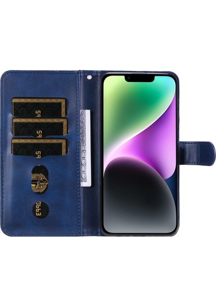 iPhone 15 Plus ile Uyumlu Moda Fermuar Çevirme Deri Manyetik Cüzdan Telefon Kılıfı (Yurt Dışından) fiyatları