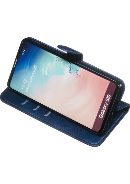 Samsung Galaxy S10 ile Uyumlu Moda Fermuar Çevirme Deri Manyetik Cüzdan Telefon Kılıfı (Yurt Dışından) indirimleri