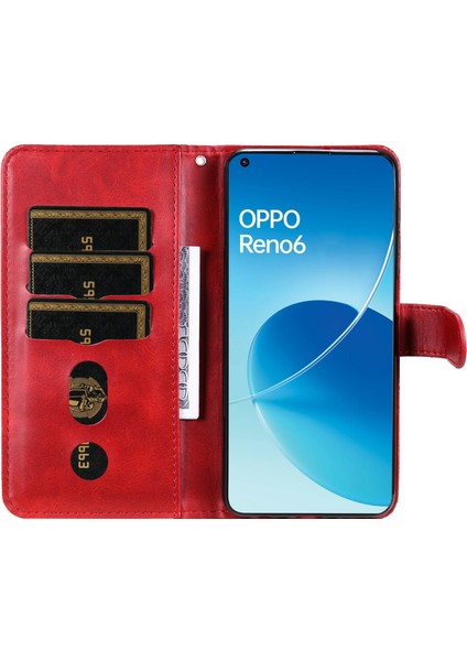 Oppo Reno 6 4g ile Uyumlu Moda Fermuar Çevirme Deri Manyetik Cüzdan Telefon Kılıfı (Yurt Dışından) fırsatları