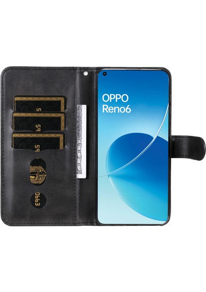 Oppo Reno 6 4g ile Uyumlu Moda Fermuar Çevirme Deri Manyetik Cüzdan Telefon Kılıfı (Yurt Dışından) fırsatları